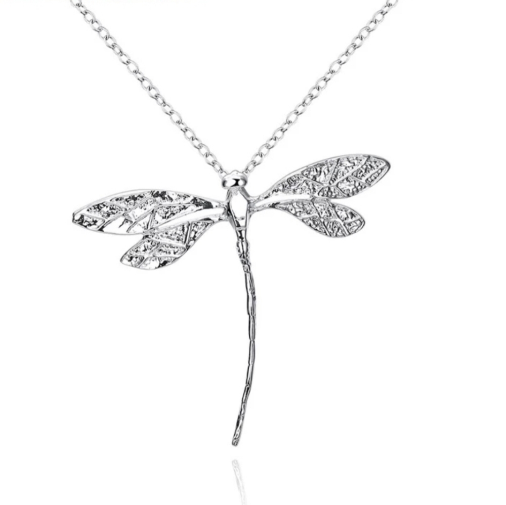 New 925 Silver jewelry long dragonfly necklaces!!! - Picture 6 of 6